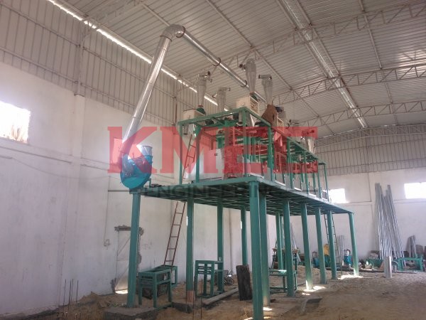 flour mill plant steel structure installation is complete